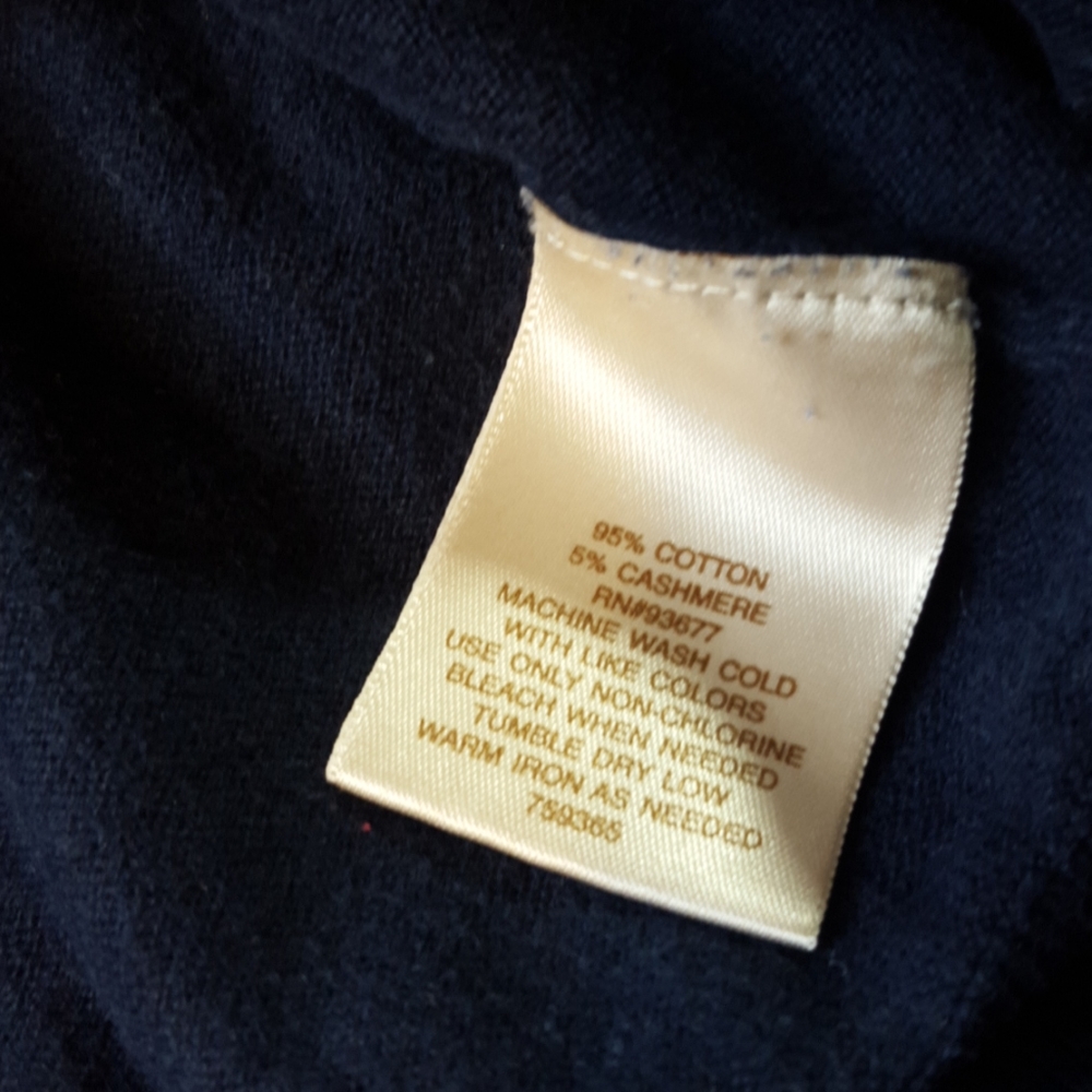 Article 365 Cashmere Blend V Neck Sweater, Sz L View 3